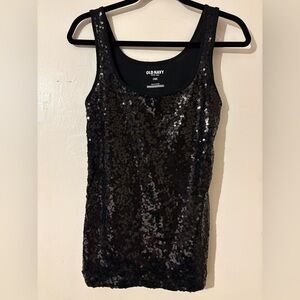 Old Navy Shimmering Black Sequin Tank